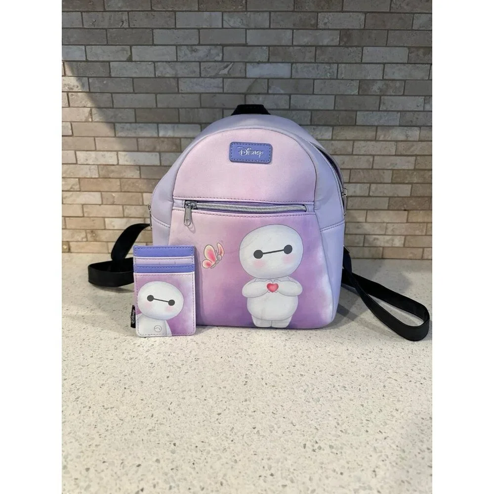 Loungefly Disney Big Hero 6 Baymax Butterfly‎ Mini Backpack. With wallet